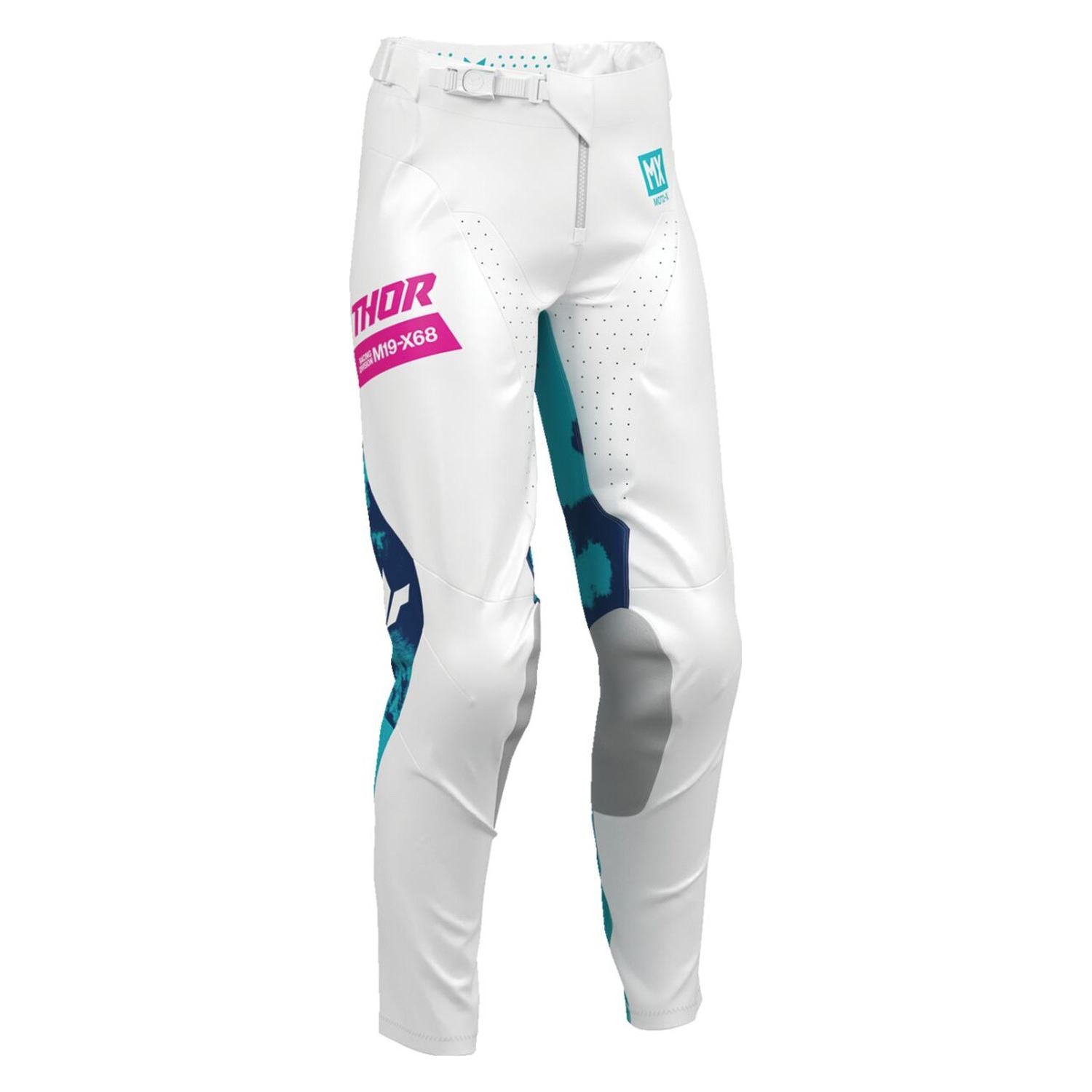 Thor 2026 Womens Launchmode Bleach White Aqua MX Pants