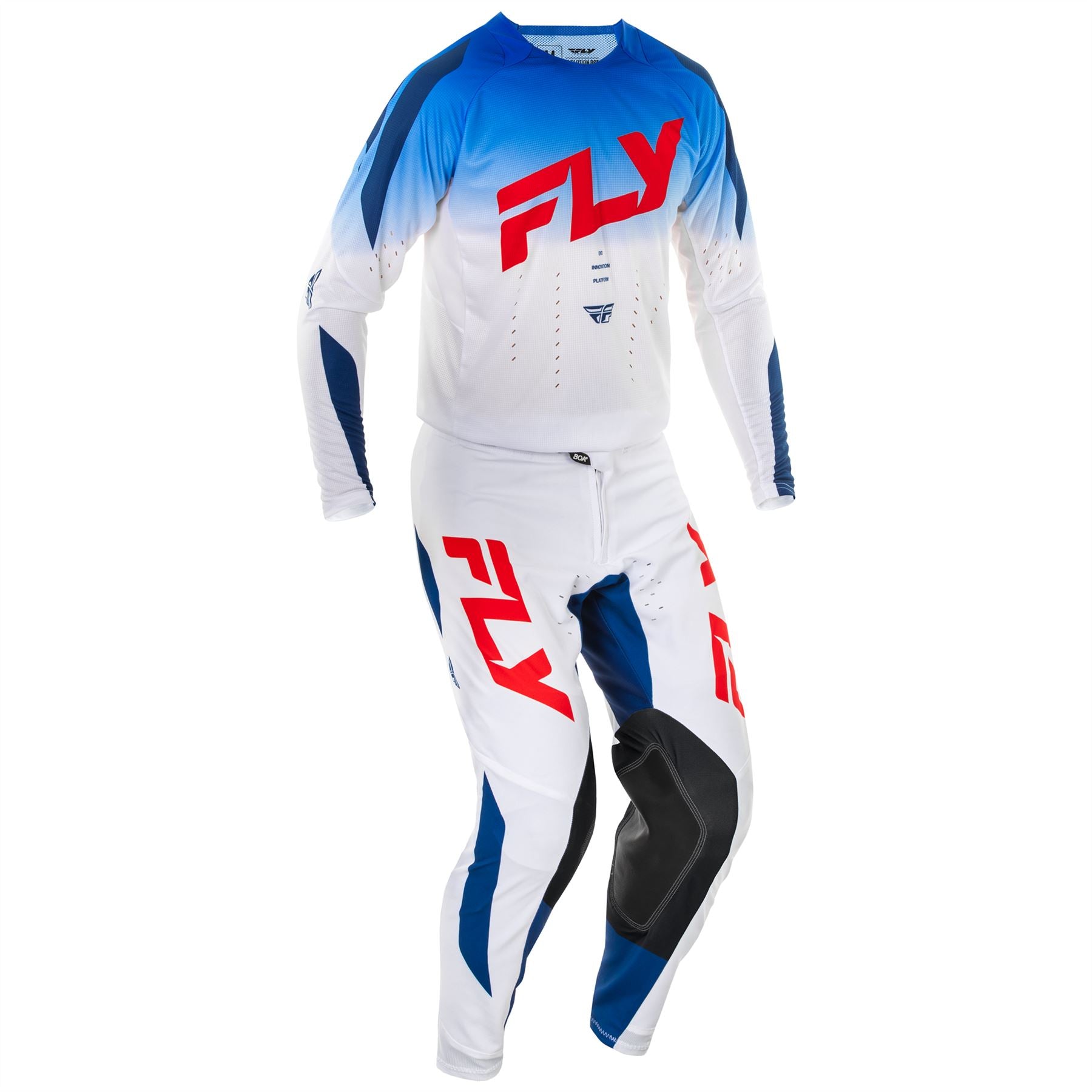 Fly Racing 2025 Motocross Combo Kit Evolution DST Red White Blue