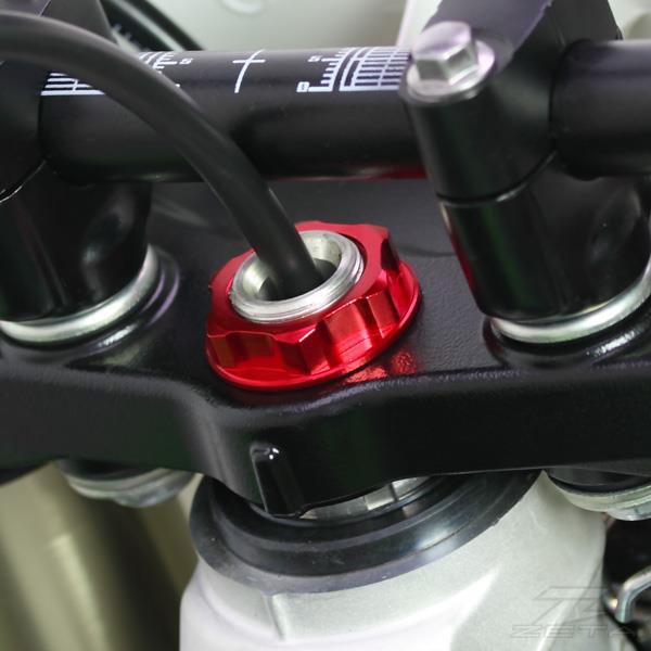 Zeta Racing Steering Stem Nut Red For Honda CRF450RX CRF 450 RX 2017 - 2024