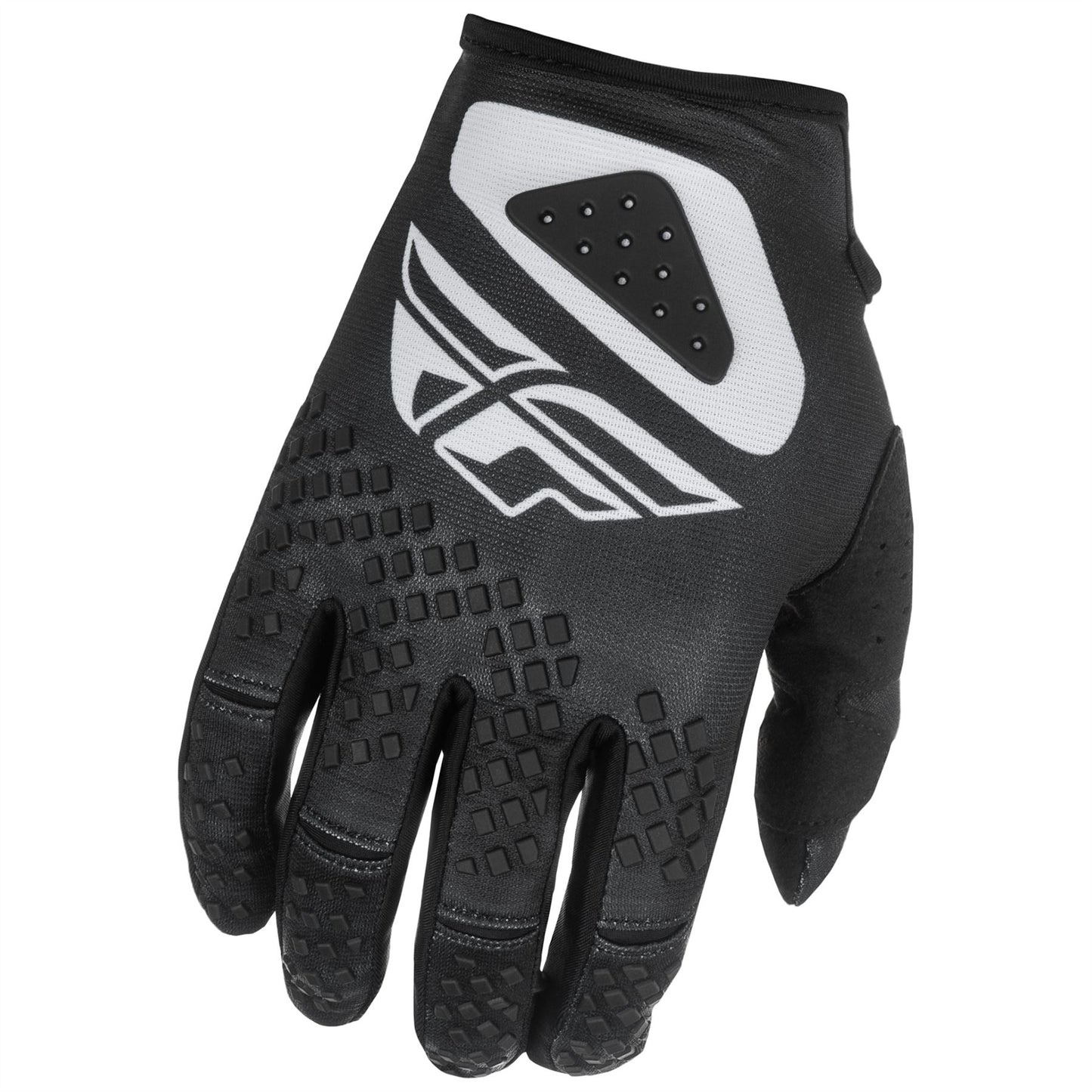 Fly Racing 2025 Youth Kinetic Sym Motocross Gloves Black White