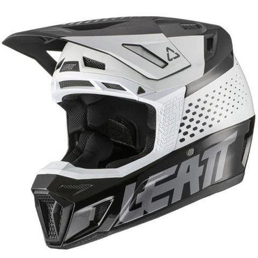 Leatt 2024 Helmet Moto 8.5 V22 Black White 5.5 Goggles & Bag