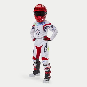 Alpinestars 2024 Racer Hana Youth Motocross Combo Kit White Multi