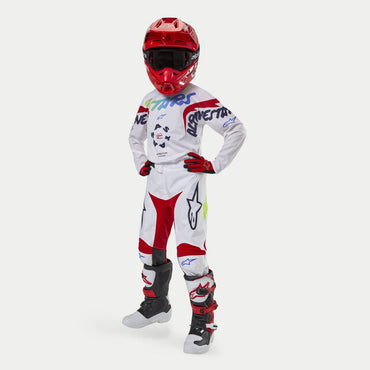 Alpinestars 2024 Racer Hana Youth Motocross Combo Kit White Multi Clearance