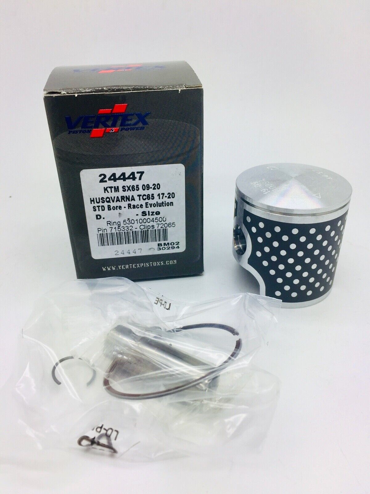 Vertex Top End Race Evolution Piston Kit For KTM SX 65 2009-2023 44.99mm GH