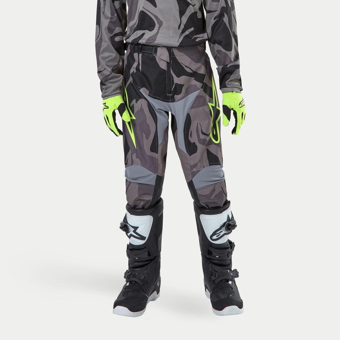 Alpinestars 2024 Racer Tactical Youth Motocross Combo Kit Camo Cast Grey Magnet