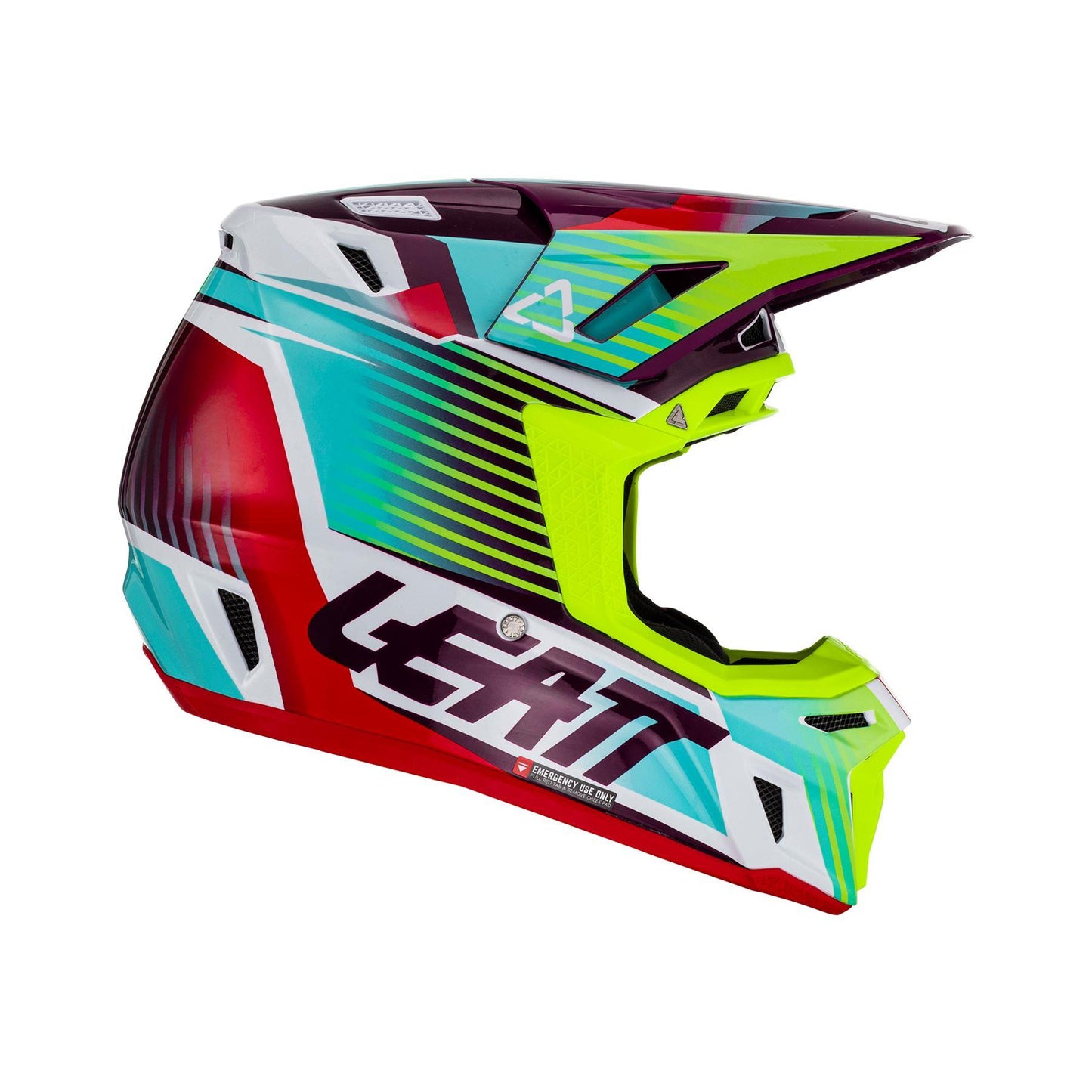 Leatt 2024 Helmet Moto 8.5 V23 Neon with 5.5 Goggles & Helmet Bag