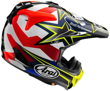 Arai MX-V Motocross Helmet Stars & Stripes Flo Yellow
