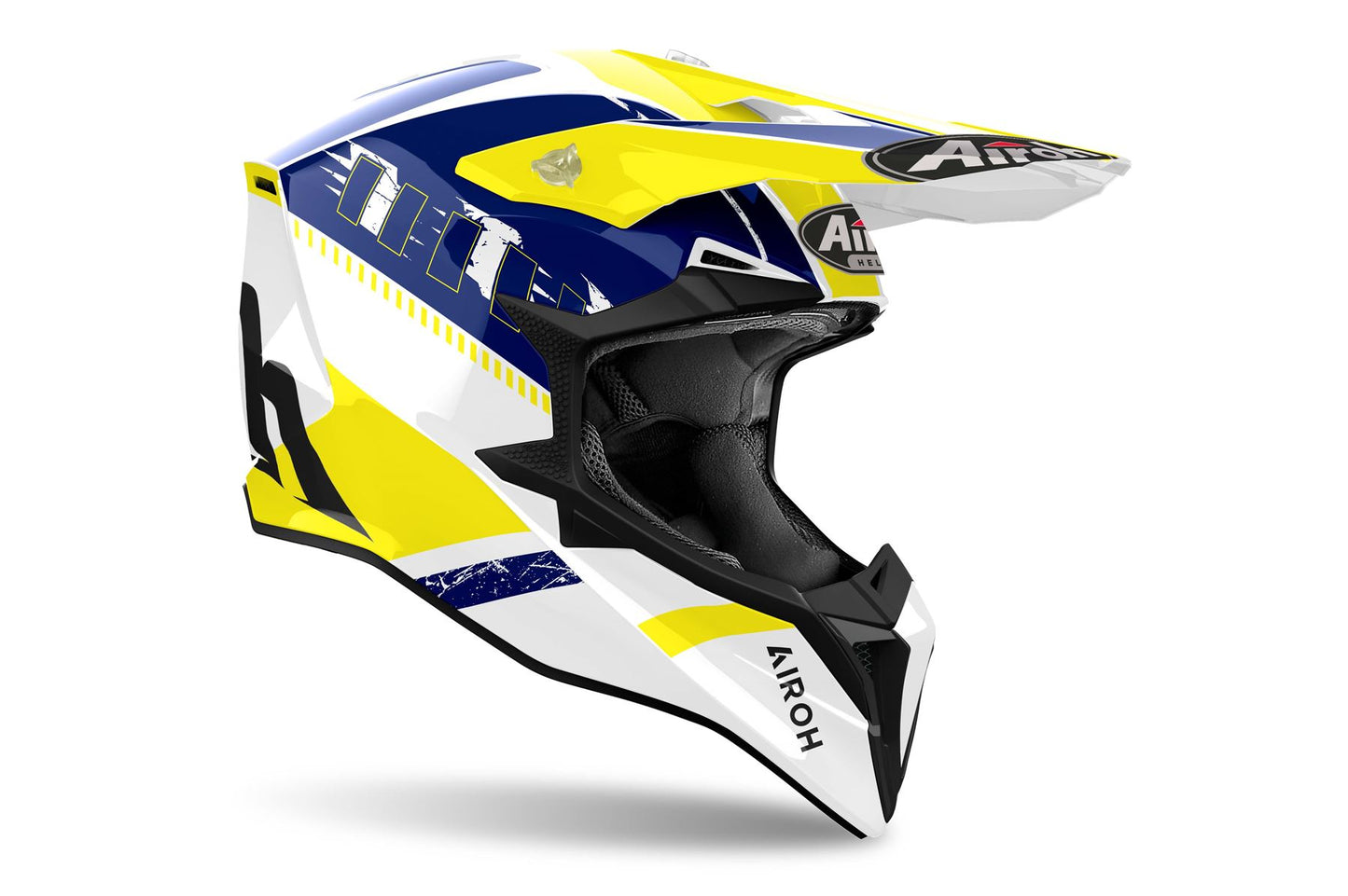 Airoh Helmet 2024 Wraaap Feel Yellow Blue Gloss
