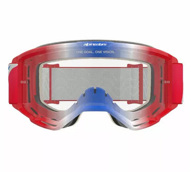 Alpinestars 2025 Goggles Vision 5 Corp Red White Blue Clear