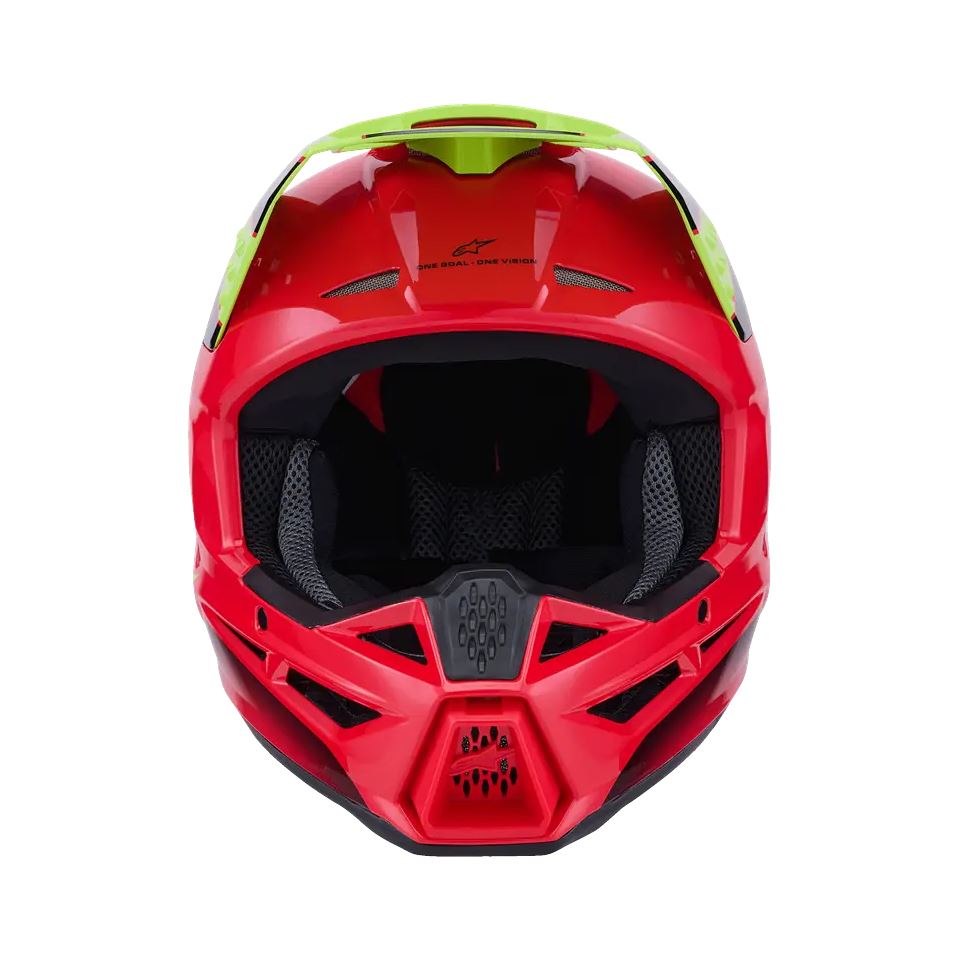 Alpinestars 2026 SM3 Fray Motocross Helmet Red Yellow Flo Black