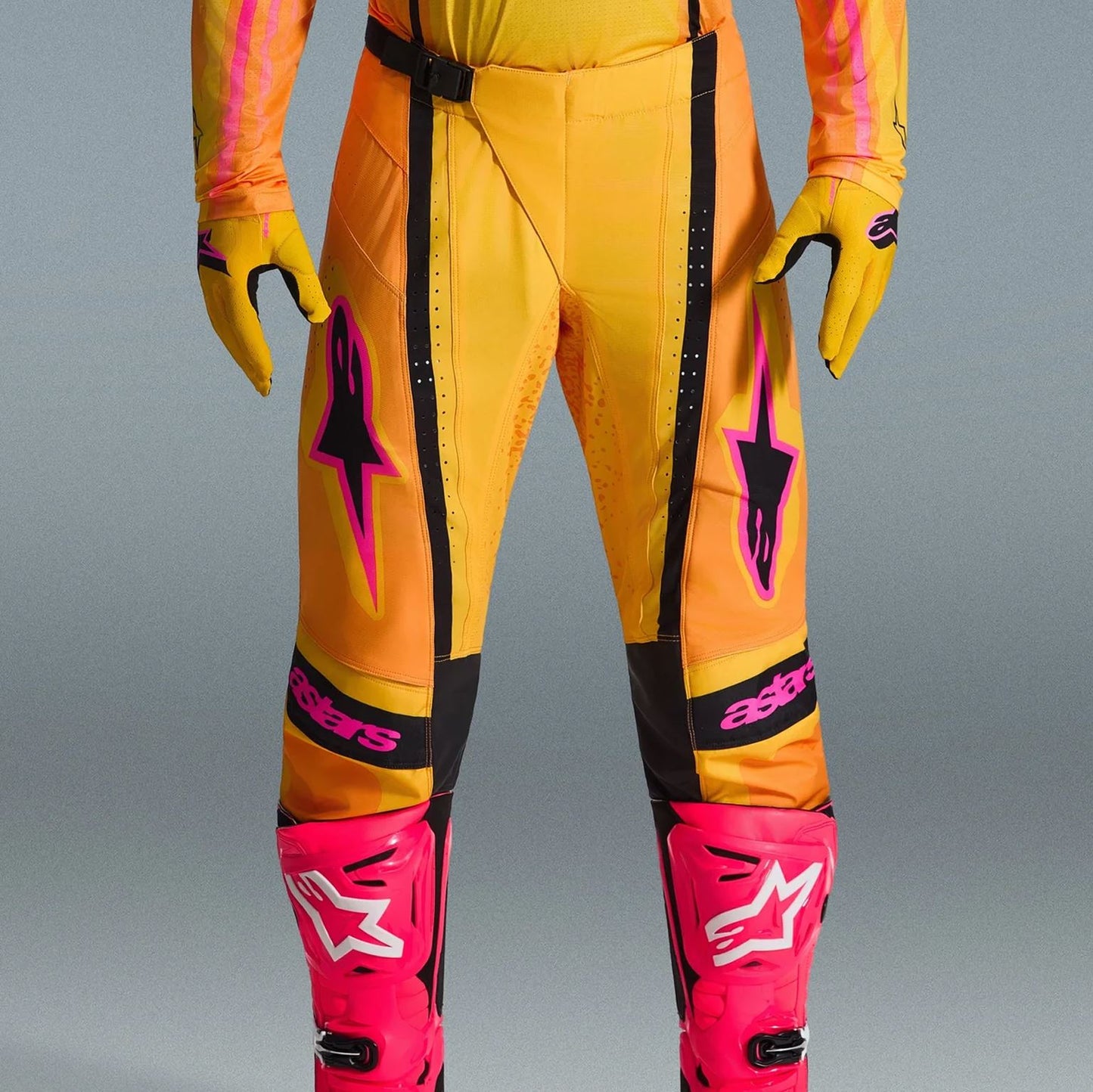Alpinestars 2026 Techstar Nomur Motocross Pants Orange Yellow Pink