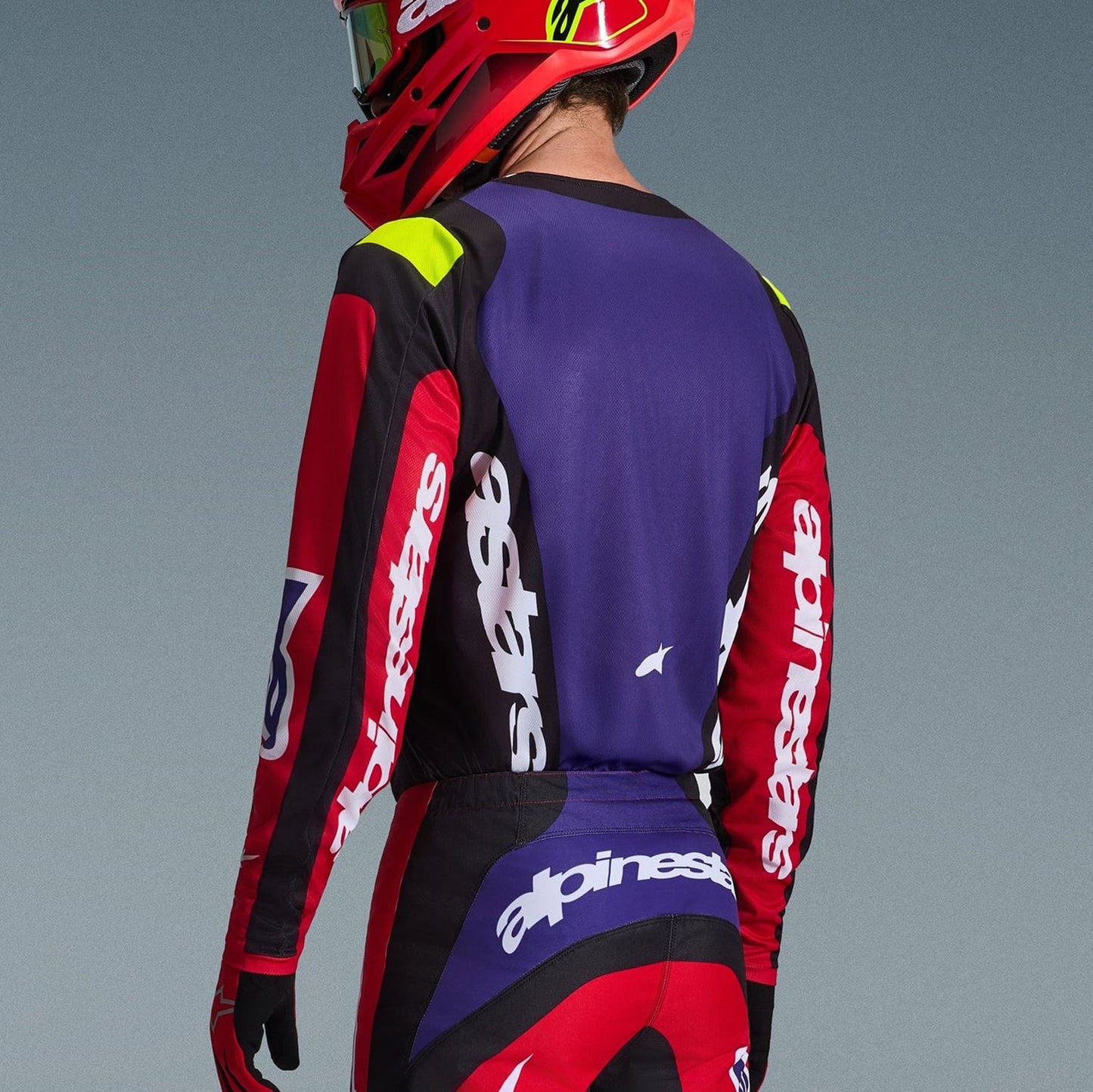 Alpinestars 2026 Fluid Grid Motocross Combo Kit Red Black Purple