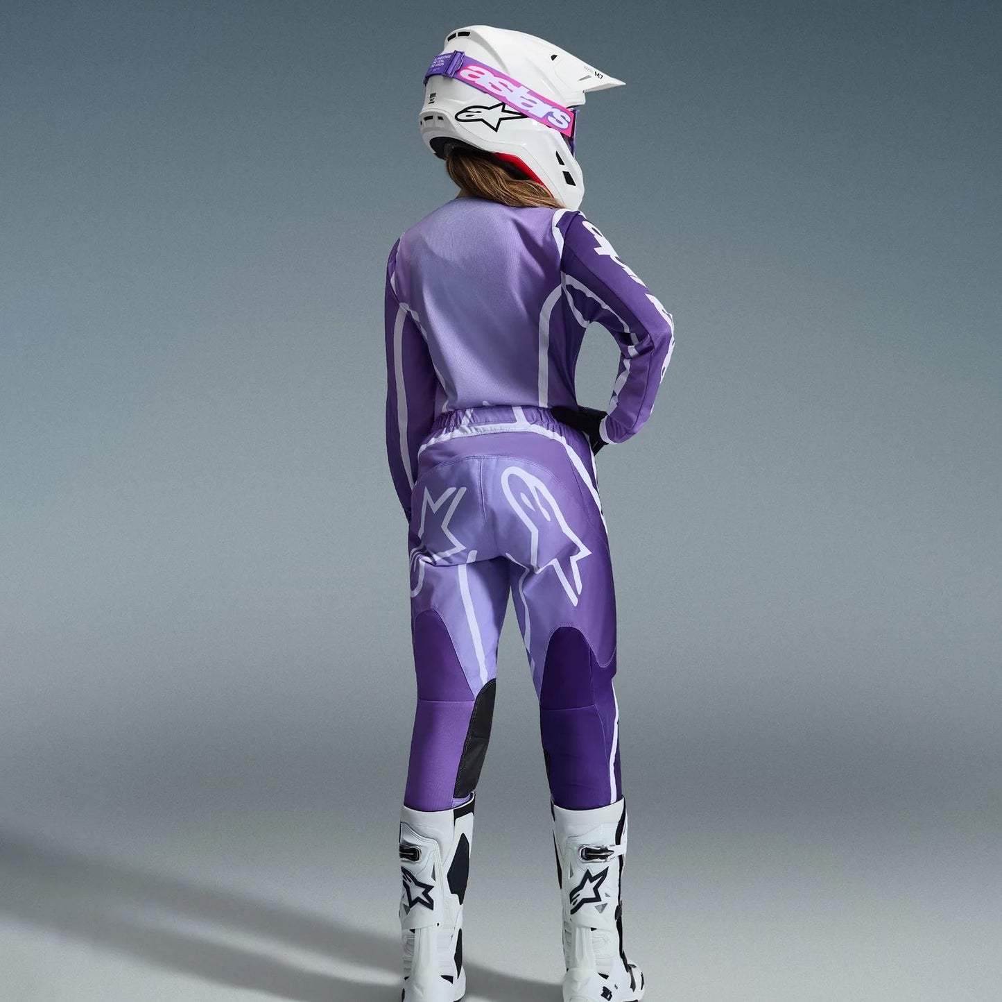 Alpinestars 2026 Womens Stella Fluid Apex Motocross Combo Kit Black White Fuchsia