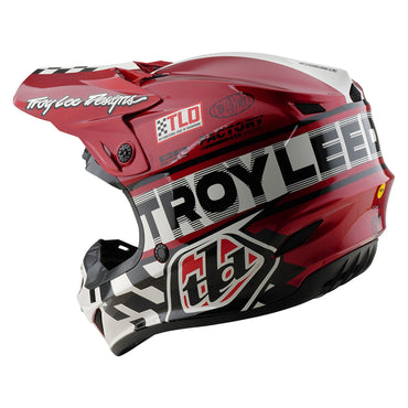 Troy Lee Designs Spring 2025 MX Helmet GP PRO Youth Fifty-50 White Red