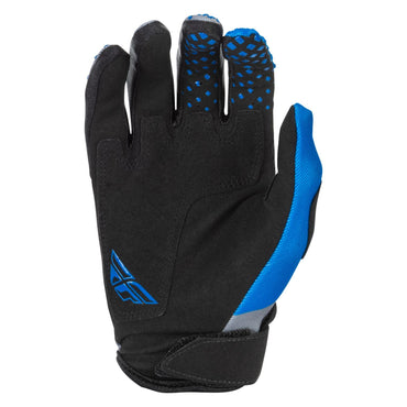 Fly Racing 2026 Motocross Gloves Kinetic Youth Blue Grey Black