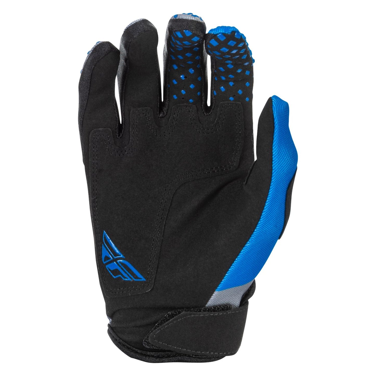 Fly Racing 2026 Motocross Gloves Kinetic Youth Blue Grey Black