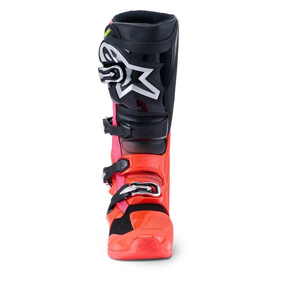 Alpinestars 2026 Tech 7 MX Boots Black Red Flo Pink Flo