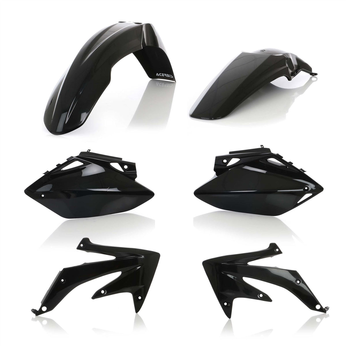 Acerbis Plastic Kit Black For HONDA CRF 450 R 2005-2006