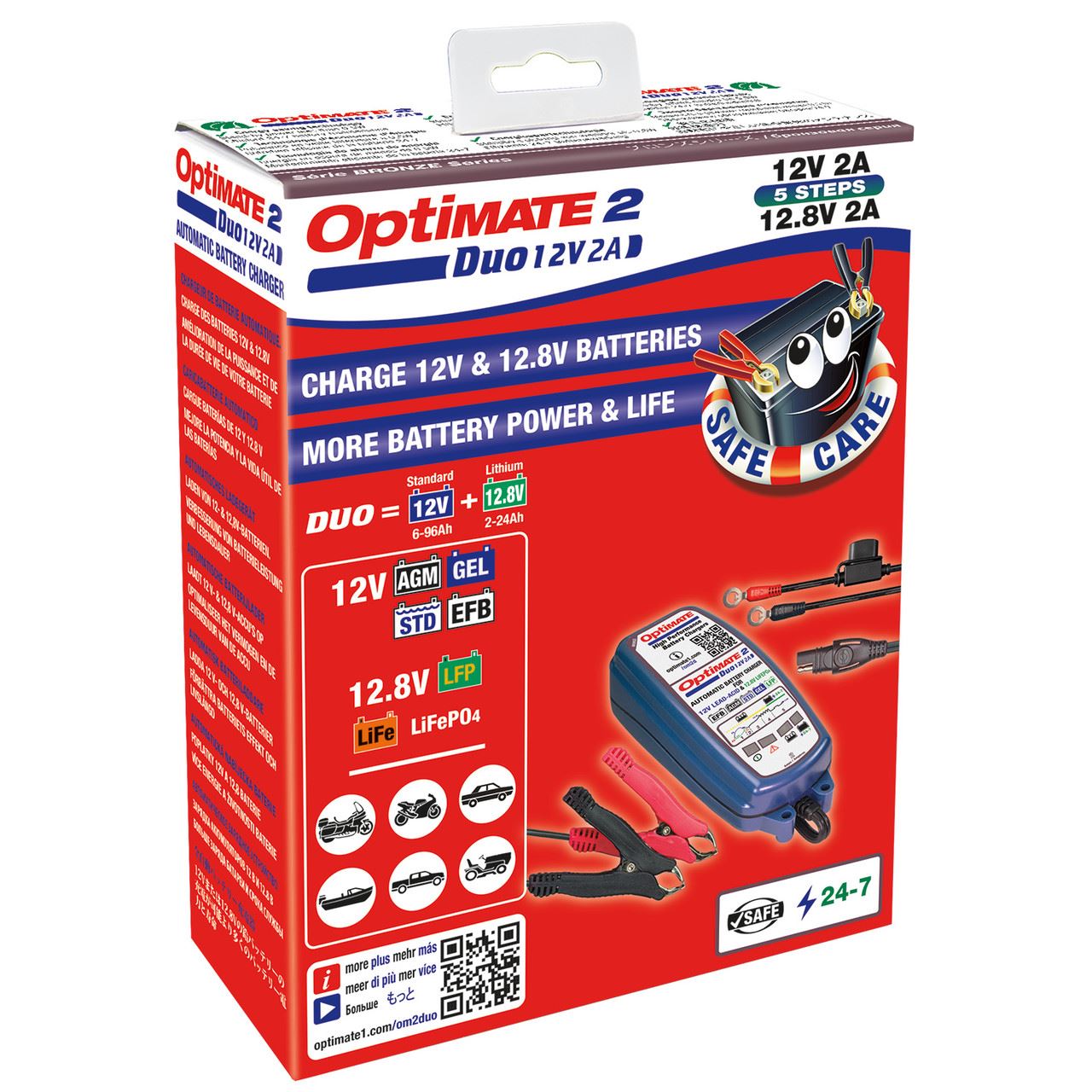 OptiMate 2 Duo Bronze 12V Smart Battery Charger Maintainer