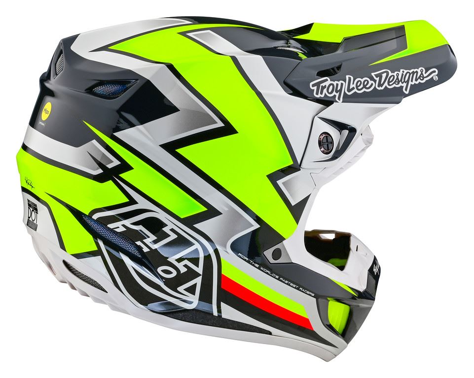 Troy Lee Designs 2025 SE5 Composite Helmet Ever Grey Yellow