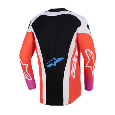 Alpinestars 2026 Techstar Knif Motocross Jersey Light Grey Orange Flo Black