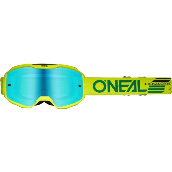 O'Neal 2025 Motocross Goggles B-10 Solid Neon Yellow Radium Blue