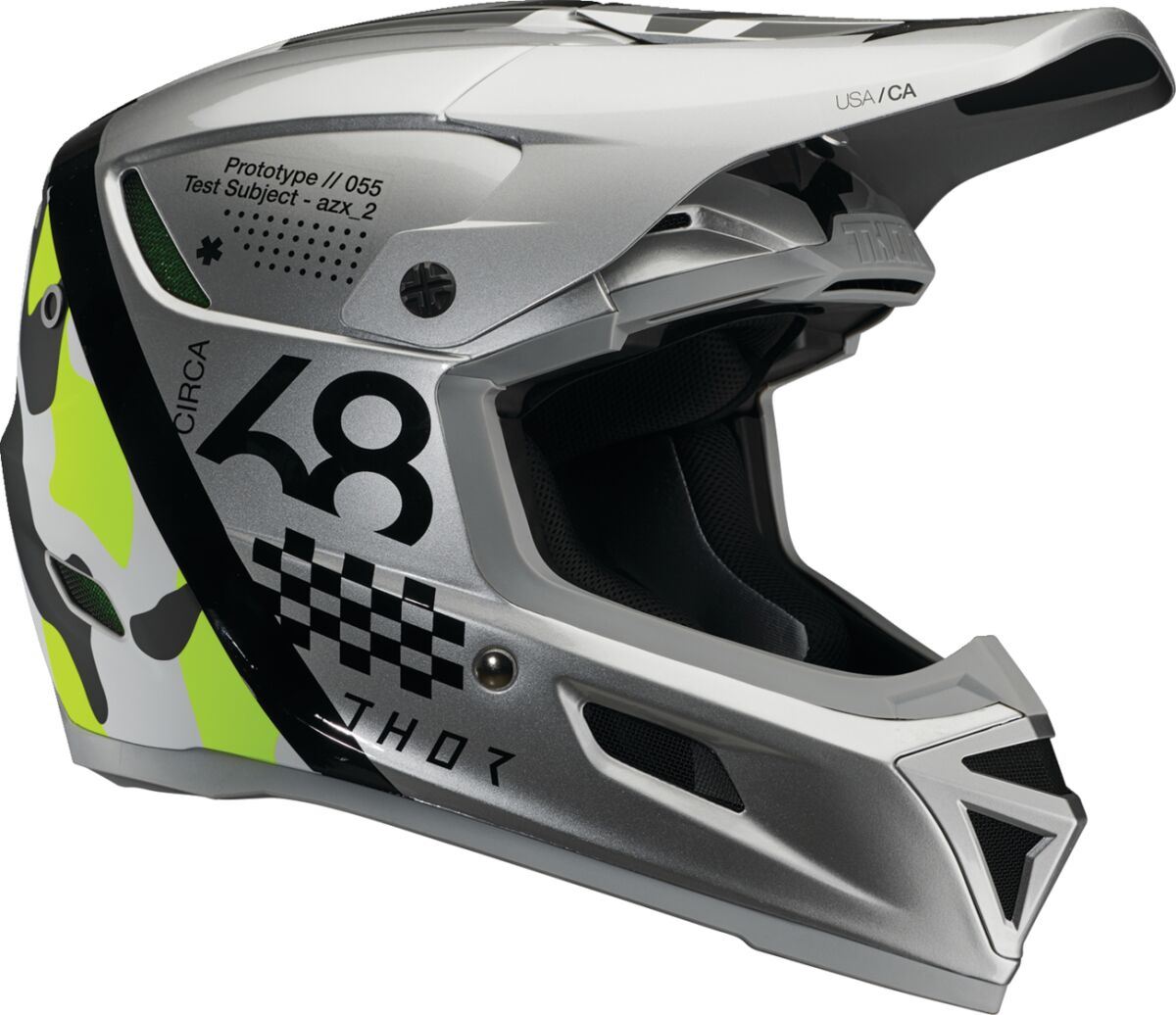 Thor MX Spring 2026 Helmet Reflex Sport Riot Grey Acid