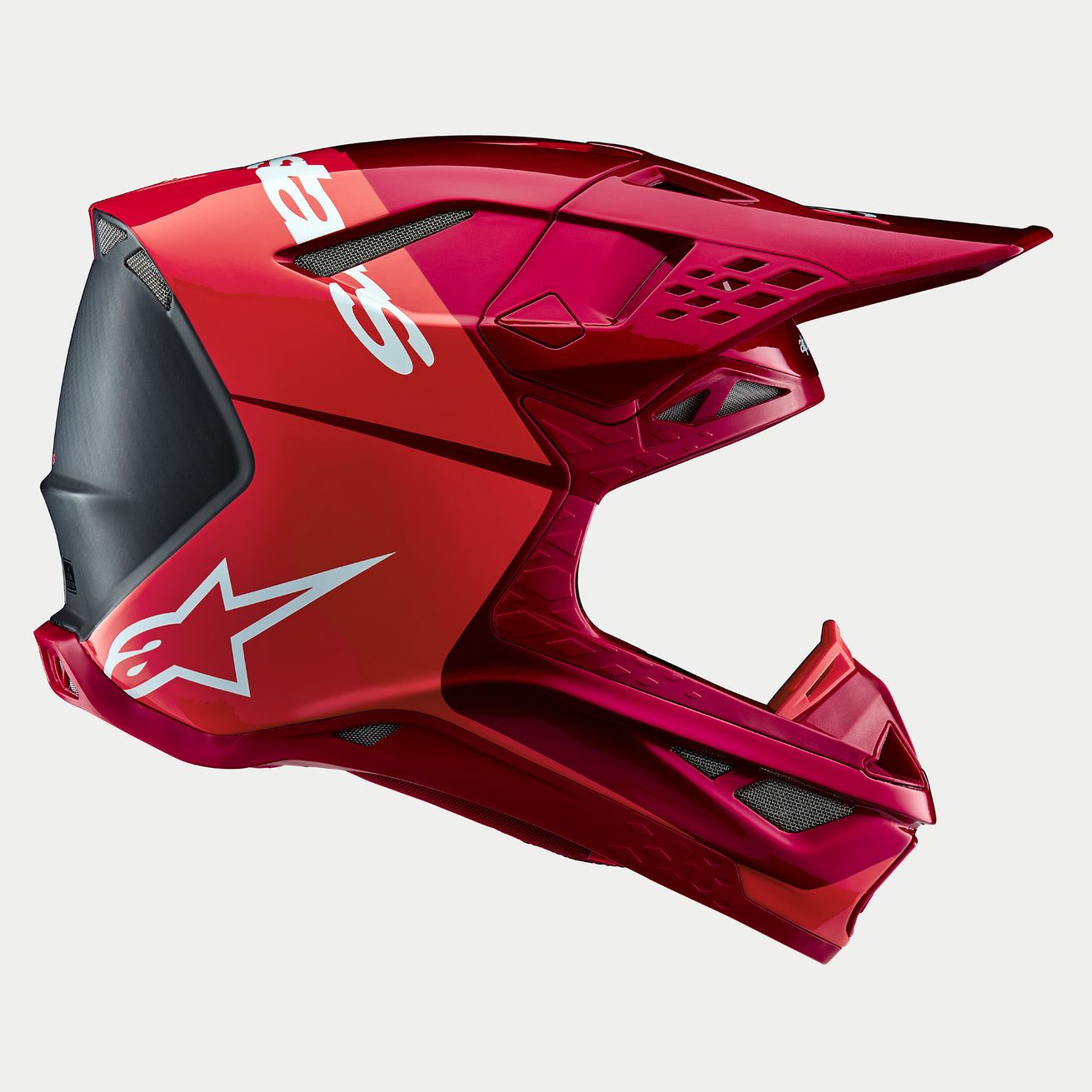 Alpinestars 2024 Supertech SM10 Flood Red Fluo Red Motocross Helmet