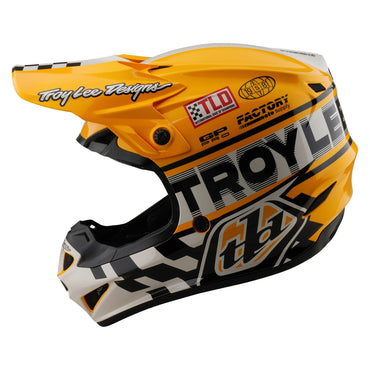 Troy Lee Designs Spring 2025 MX Helmet GP PRO Youth Fifty-50 White Gold