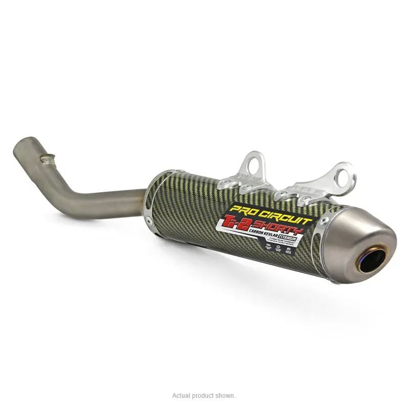 Pro Circuit Ti-2 Shorty Carbon Kevlar/Titanium Silencer For Kawasaki KX 250 2005-2007