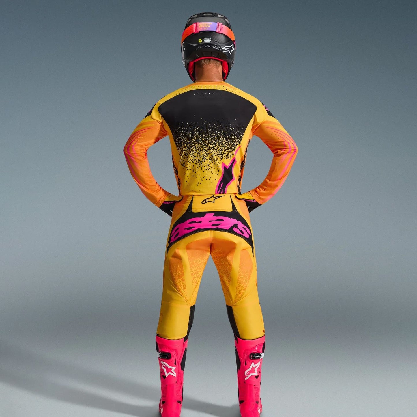 Alpinestars 2026 Techstar Nomur Motocross Combo Kit Orange Yellow Pink