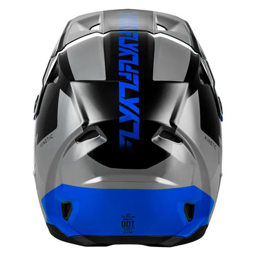 Fly Racing 2026 Motocross Helmet Kinetic Crest Grey Black Blue