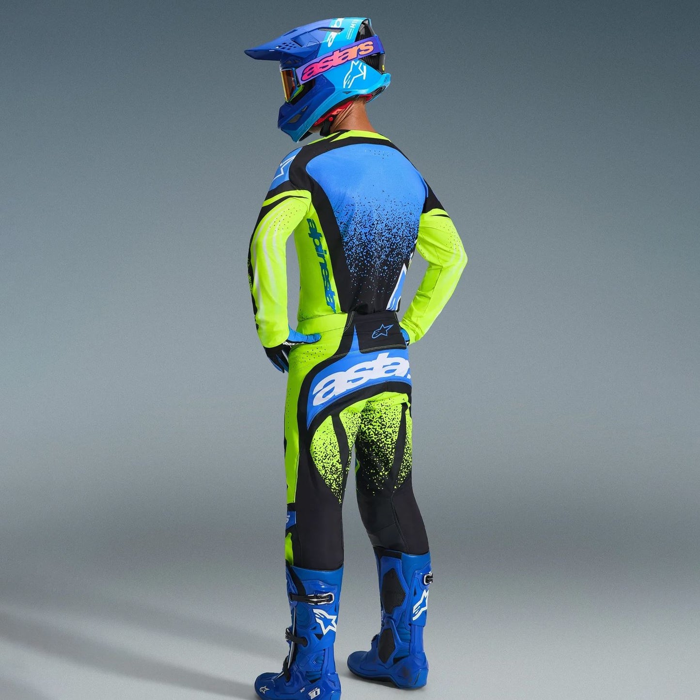 Alpinestars 2026 Techstar Nomur Motocross Combo Kit Dark Navy Yellow Flo Blue