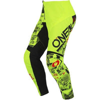 O'Neal 2024 Motocross Pants Element Attack Youth Neon Yellow Black