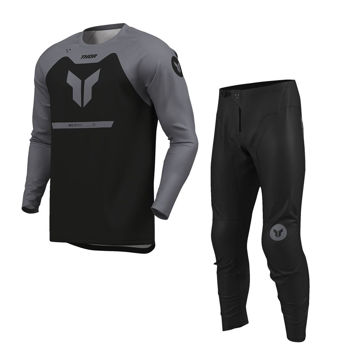 Thor 2026 Youth Ridemode Menace Black MX Combo Kit