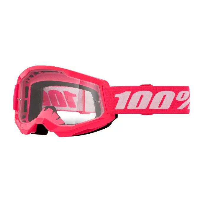 100% MX Goggles Strata 2 Pink Clear