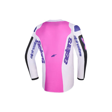 Alpinestars 2026 Youth Fluid Grid Motocross Jersey Black Light Grey Purple