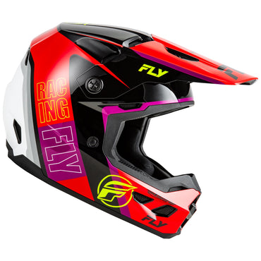 Fly Racing 2025 Kinetic Rally Motocross Helmet Red Black White