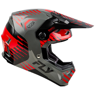Fly Racing 2025 Formula CP Slice Motocross Helmet Grey Red Black