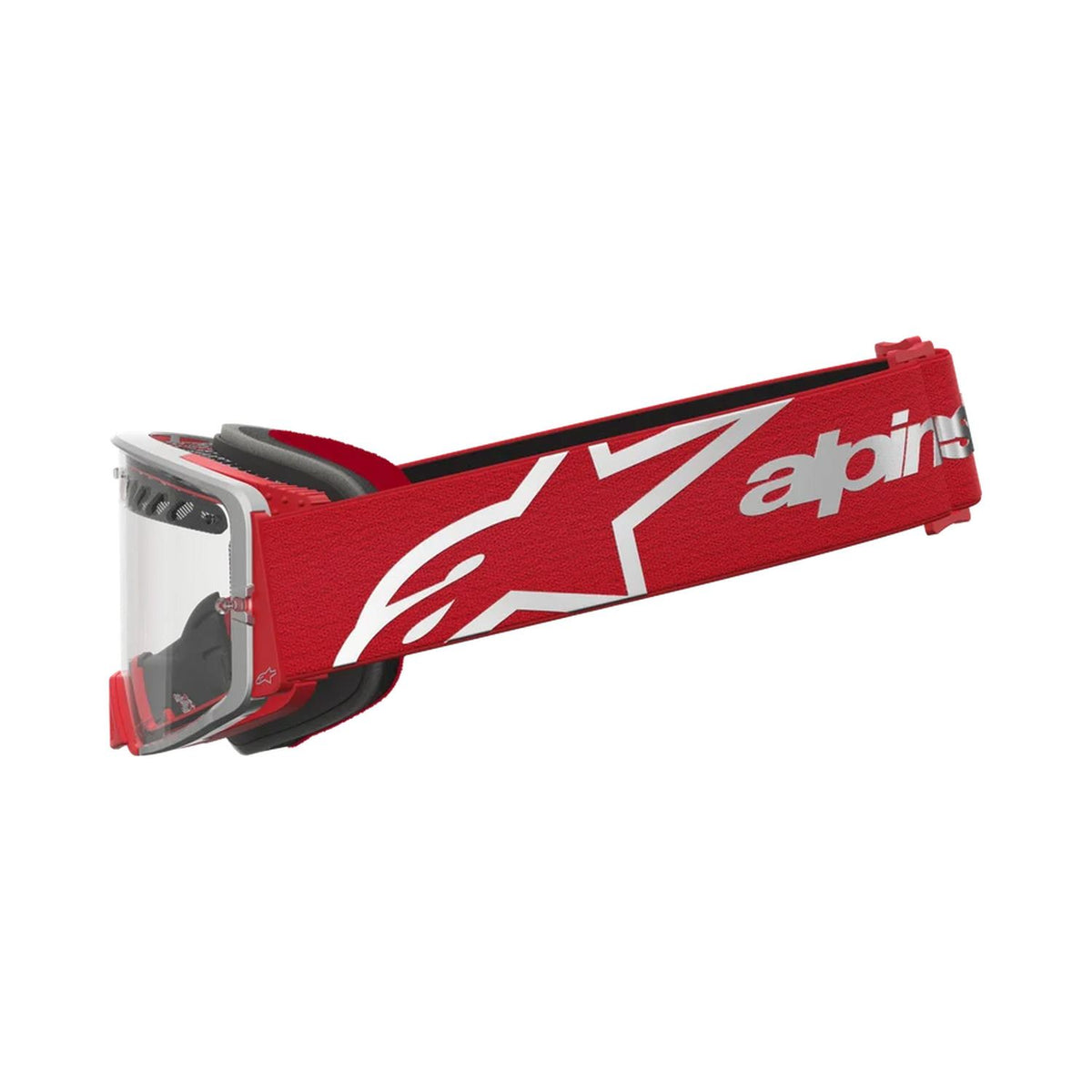Alpinestars 2027 Supertech Dura Air Fluid MX Goggles Red Silver Clear