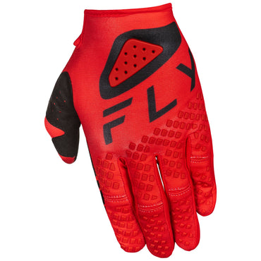 Fly Racing 2025 Youth Kinetic Center Motocross Gloves Red Black