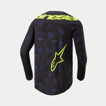 Alpinestars 2024 Techstar Rantera Motocross Jersey Black Navy Yellow Fluo Clearance