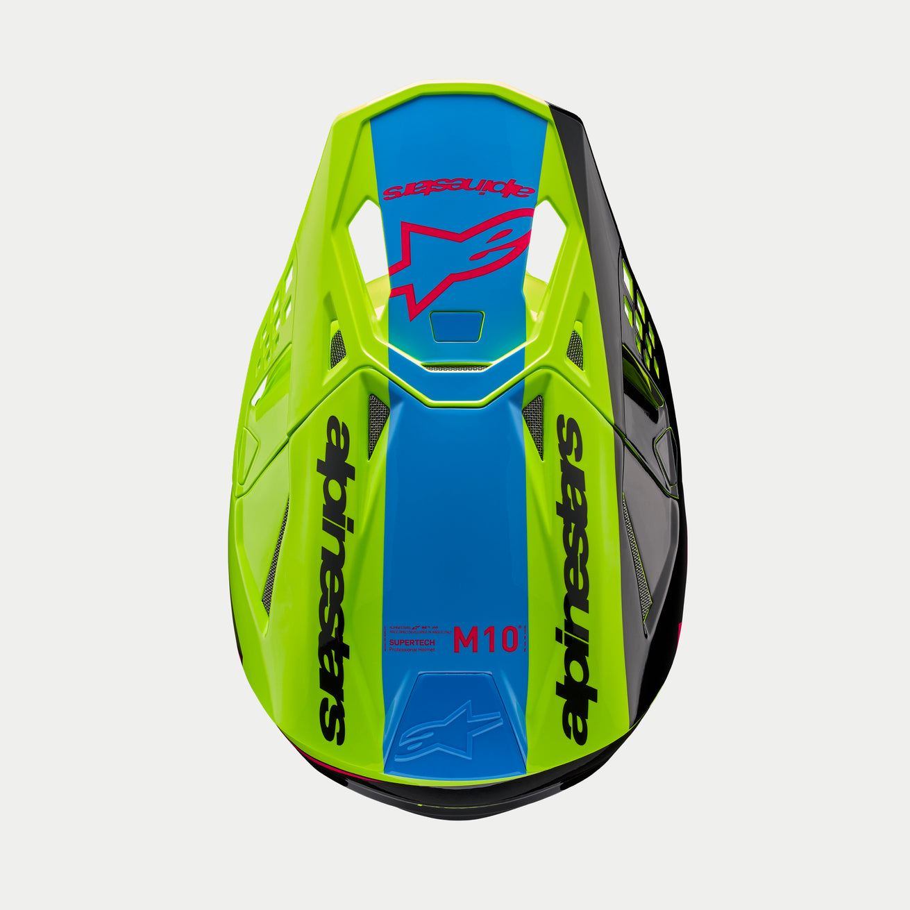 Alpinestars 2024 Supertech SM10 Unite Yellow Fluo Black Diva Pink Motocross Helmet