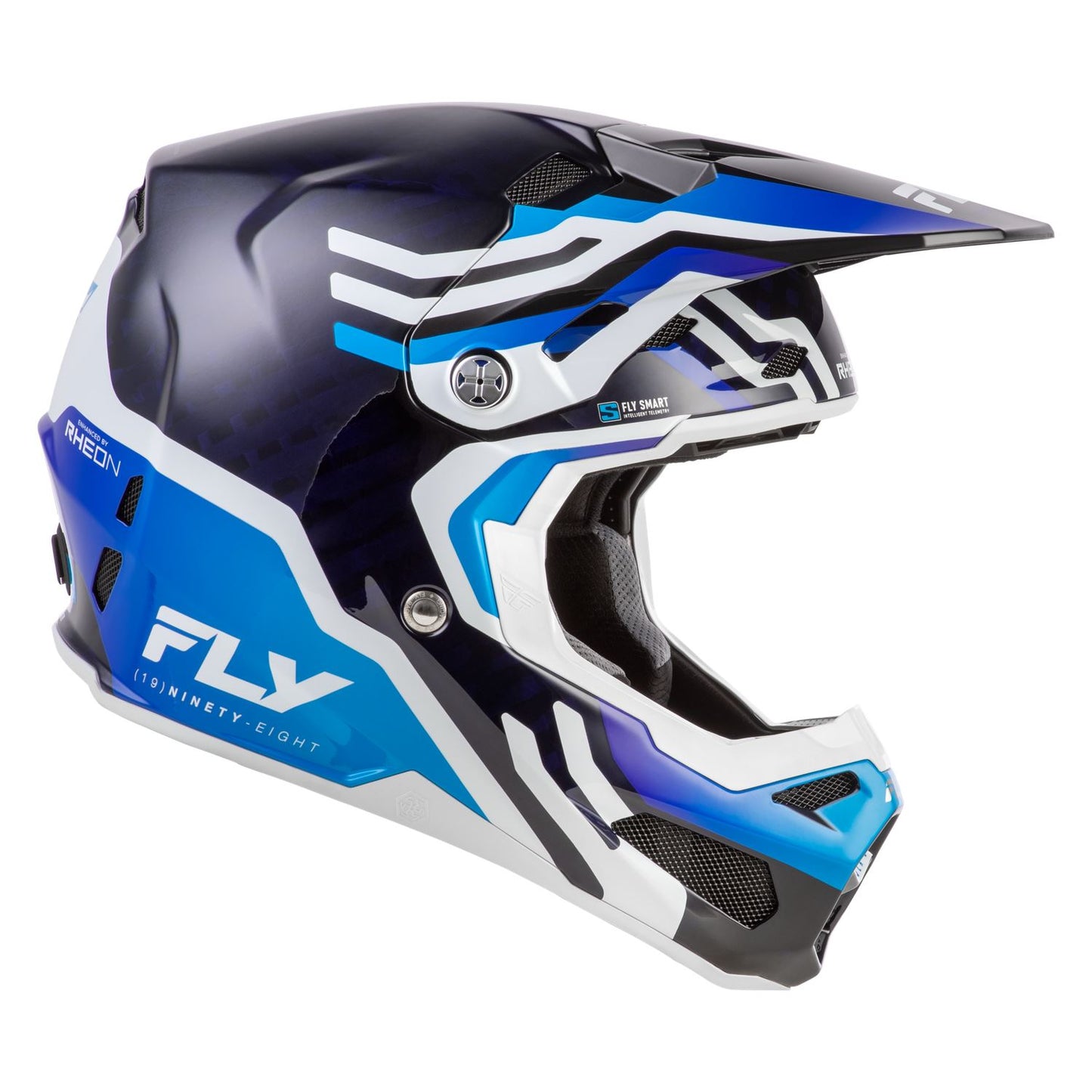 Fly Racing 2026 Motocross Helmet Formula S Byte Carbon Blue White