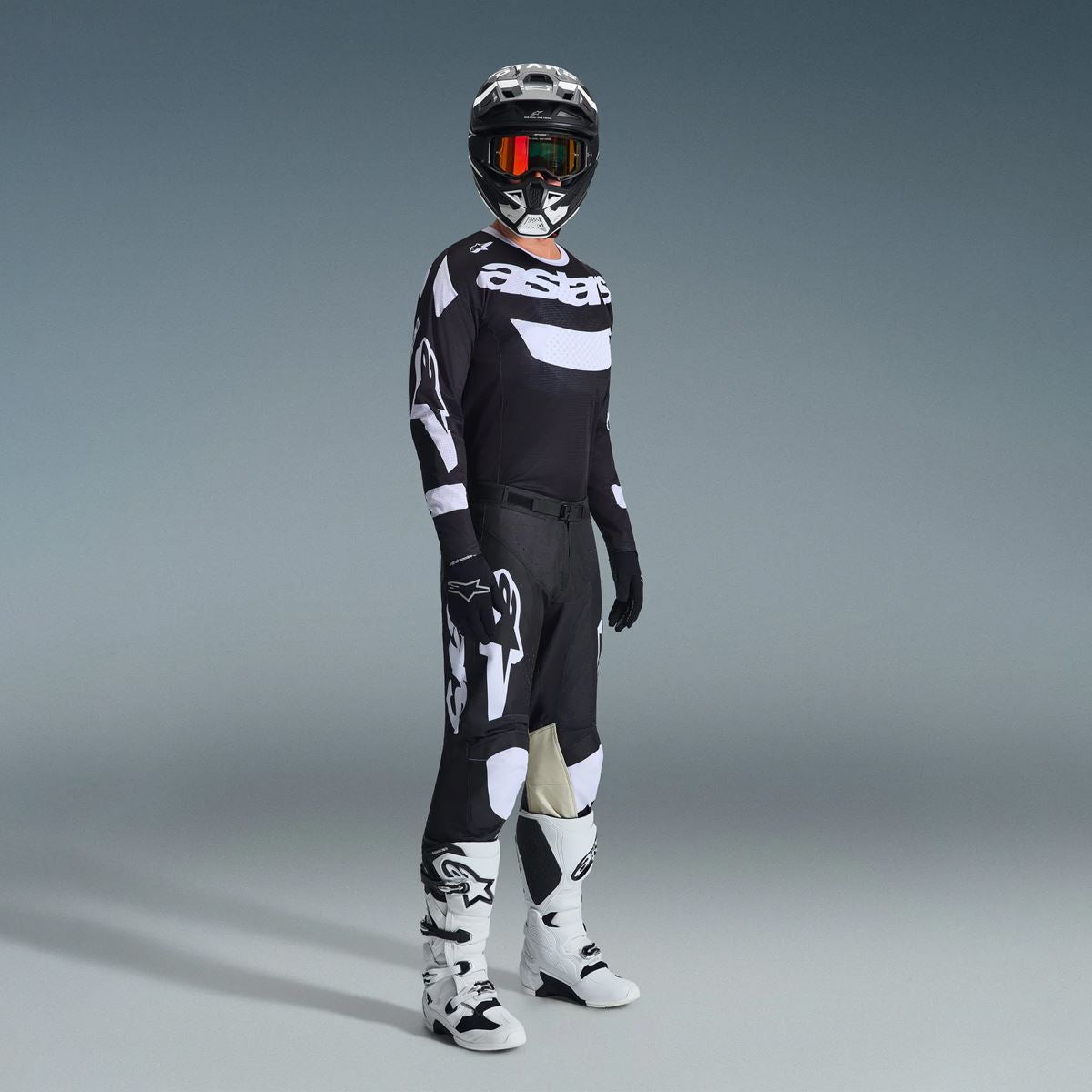 Alpinestars 2026 Racer Air Riway Motocross Combo Kit Black White