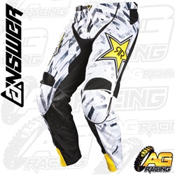 Answer Ion Vented Rockstar White Yellow Black Adult Race Pants