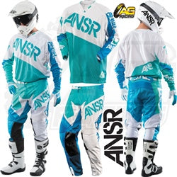 Answer Racing Alpha White Blue Green Combo Kit