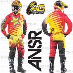 Answer Racing Rockstar Black Red Yellow Combo Kit