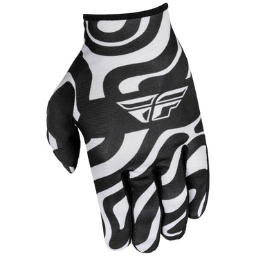 Fly Racing 2025 Lite Motocross Gloves Abyss White Black