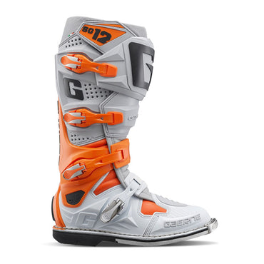 Gaerne SG12 Motocross Boots Orange Grey White